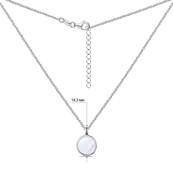 Серебряное колье с перламутром (арт. 7507/1516п) – изображение 3