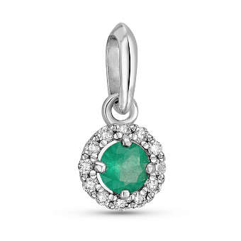 Золотой подвес с изумрудом и бриллиантами (арт. 3192159202и)