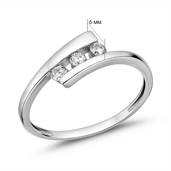 Серебряное кольцо с фианитами (арт. 7501/1550К) – изображение 2
