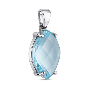 Срібний кулон з великим топазом (арт. 7503/2152088Пг)