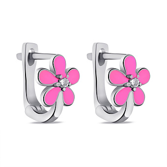 Фото Срібні дитячі сережки з фіанітами (арт. 7502/2734ер)