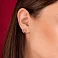 Золотые серьги с фианитами (арт. 2100650101) – изображение 2