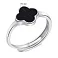 Серебряное кольцо с ониксом (арт. 7501/4758/9о) – изображение 2