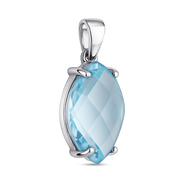 Срібний кулон з великим топазом (арт. 7503/2152088Пг) – зображення 1