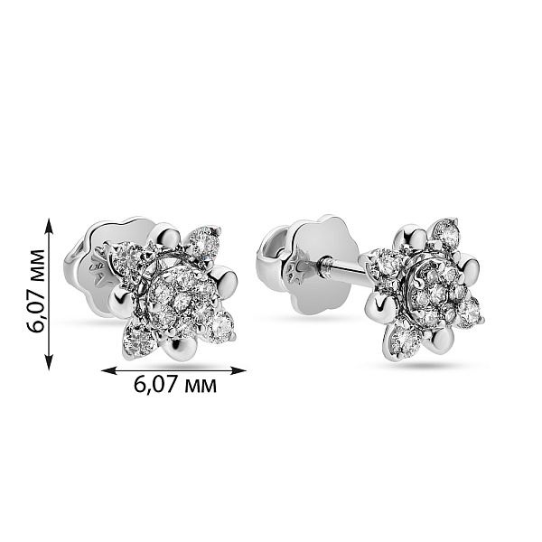 Золоті пусети з діамантами  (арт. С341201020б) – зображення 3