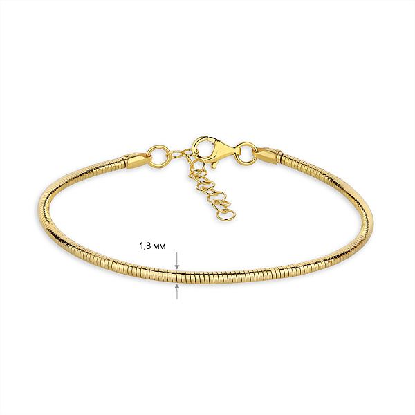 Серебряный браслет Trendy Style с желтым родированием (арт. 7509/3705ж) – изображение 2