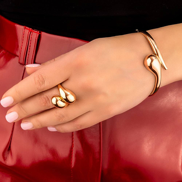 Кольцо из красного золота без камней (арт. 156583) – изображение 2