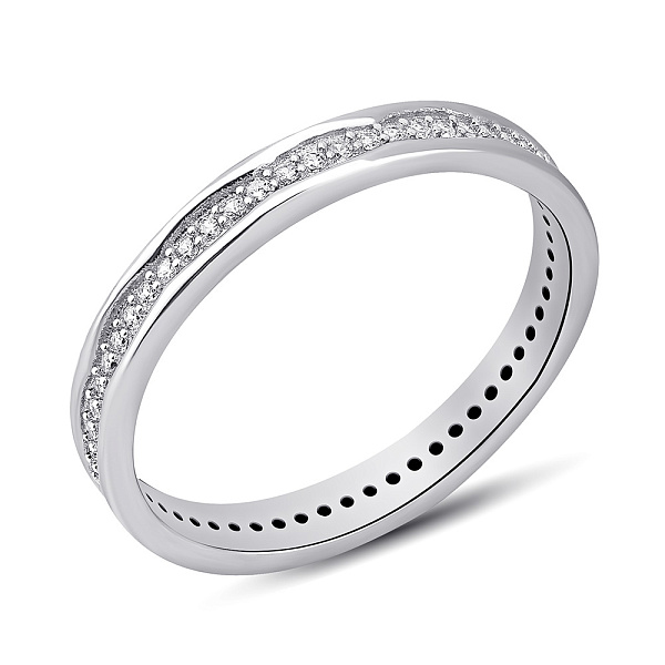 Серебряное кольцо с дорожкой из фианитов (арт. 7501/8136) – изображение 1