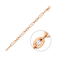 Браслет з червоного золота з родіюванням (арт. 326482р)