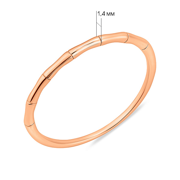 Тонка золота каблучка без каміння (арт. 140898) – зображення 5