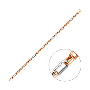 Браслет из красного и белого золота без камней (арт. 325436кб)