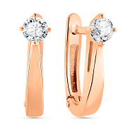 Фото Серьги из красного золота с фианитами (арт. 2109085101)