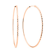 Фото Золотые серьги-кольца с алмазной гранью (арт. 1091729/50)