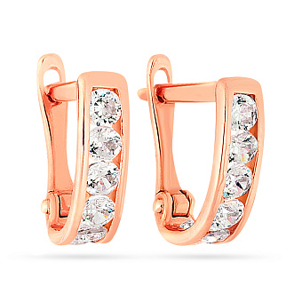 Дитячі золоті сережки з фіанітами (арт. 110144)