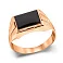 Золотий перстень з оніксом (арт. 180377о) – зображення 1