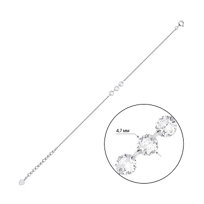 Срібний браслет з фіанітами (арт. 7509/3980)