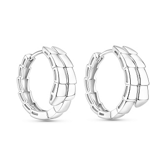 Фото Срібні сережки-конго Змія (арт. 7502/10153/20)