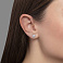Серьги-пусеты из красного золота с фианитами (арт. 1101277) – изображение 2