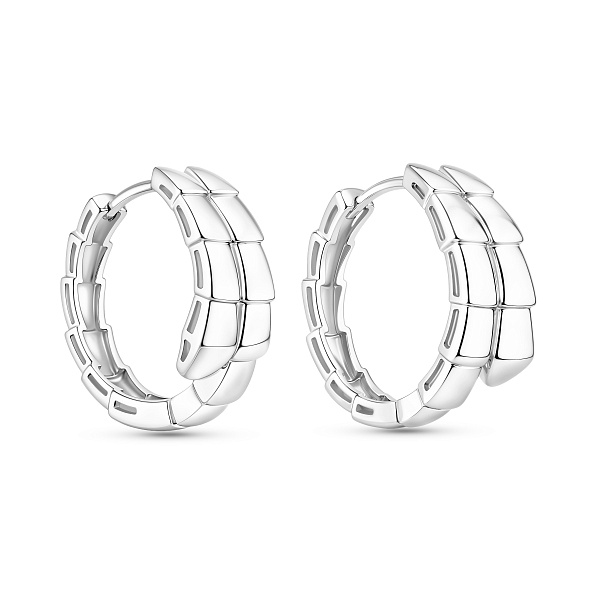 Срібні сережки-конго Змія (арт. 7502/10153/20) – зображення 1