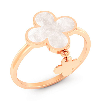 Золотое кольцо с эмалью (арт. 141207еп)