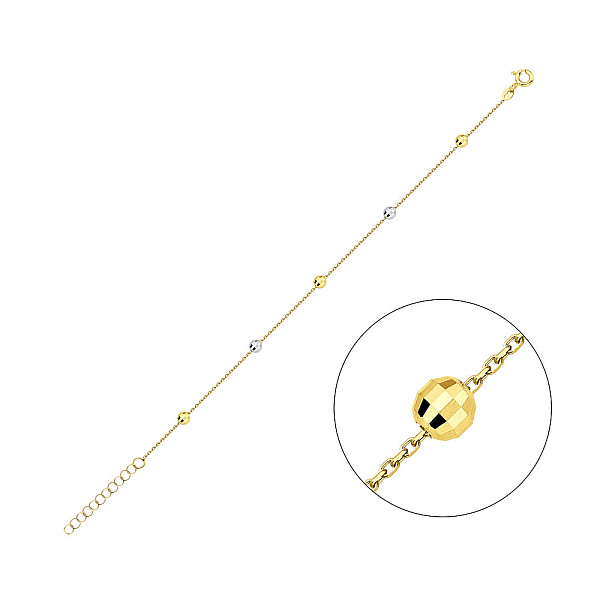 Браслет из белого и желтого золота (арт. 326573жб) – изображение 1