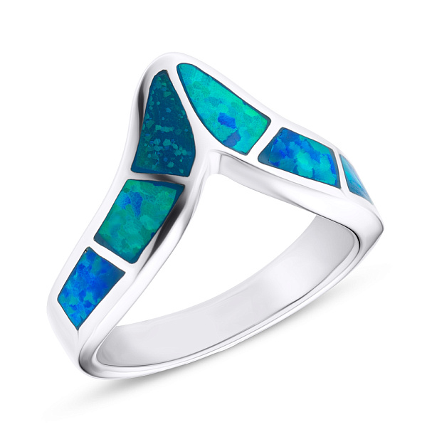 Серебряное кольцо с опалом (арт. 7501/4007Пос) – изображение 1