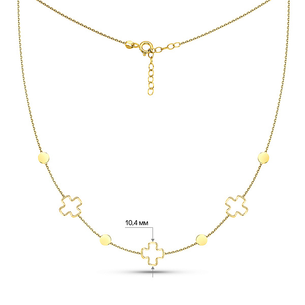 Золоте кольє без каменів (арт. 352637ж) – зображення 3