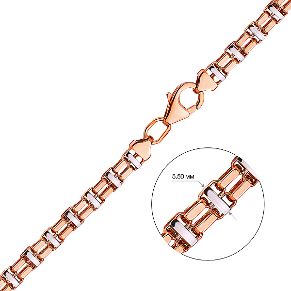 Золотая цепочка с декоративным плетением (арт. 350879кб) – изображение 3