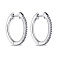Серебряные серьги-кольца с фианитами (арт. 7502/9784/20) – изображение 1