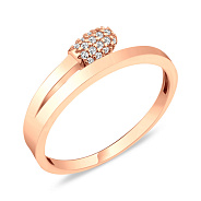 Кольцо «Спичка» из золота с фианитами (арт. 154898)