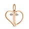 Підвіс Серце з червоного золота (арт. 424376) – зображення 1