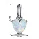 Серебряная подвеска Сердце с белым опалом (арт. 7503/ПК2ОПБ/1164) – изображение 2
