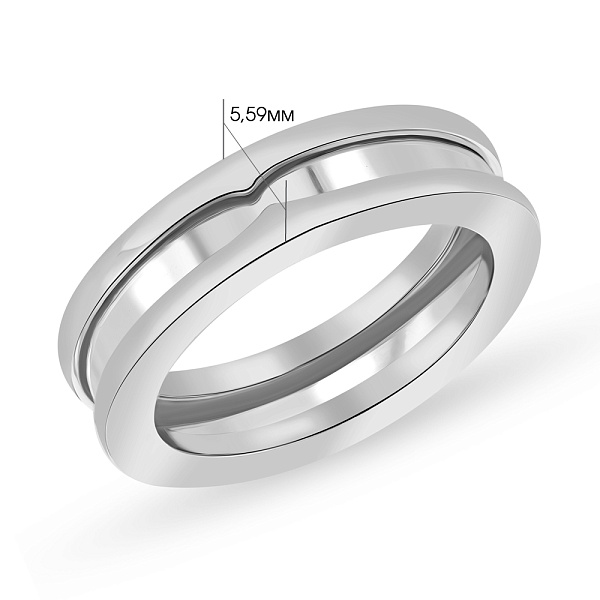 Кольцо из белого золота (арт. 155217/5б) – изображение 5