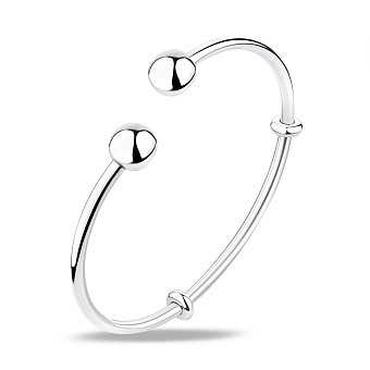 Фото Срібний жорсткий браслет (арт. 7509/3935)