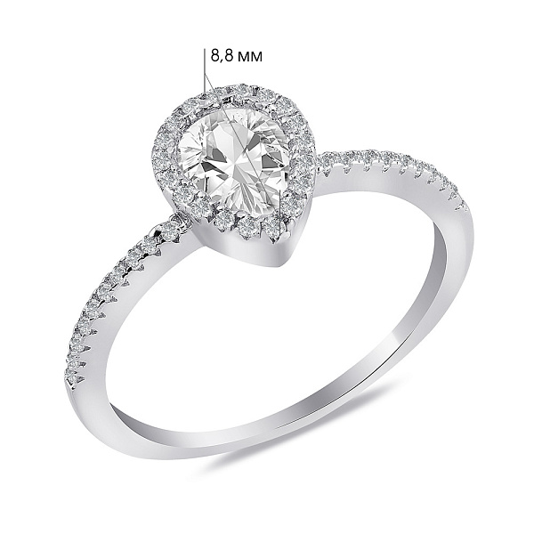 Кольцо из серебра с фианитами (арт. 7501/7063) – изображение 2