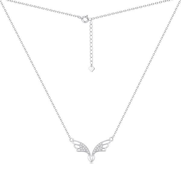Серебряное колье с подвеской крылья (арт. 7507/2448) – изображение 2