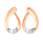 Золотые серьги без камней (арт. 110391)