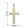 Хрестик з білого і жовтого золота з діамантами (арт. П011798010бж) – зображення 2