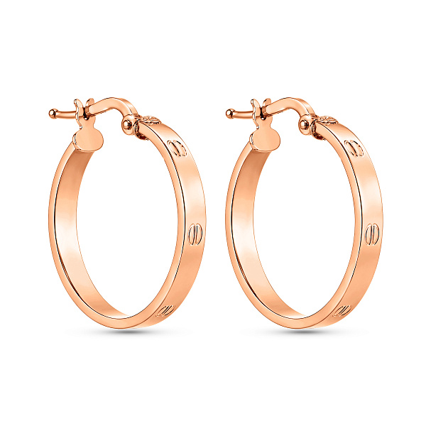 Серьги-кольца из красного золота (арт. 105914/25) – изображение 1