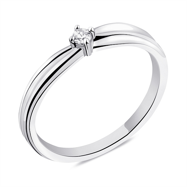 Серебряное кольцо с фианитом (арт. 7501/6360) – изображение 1