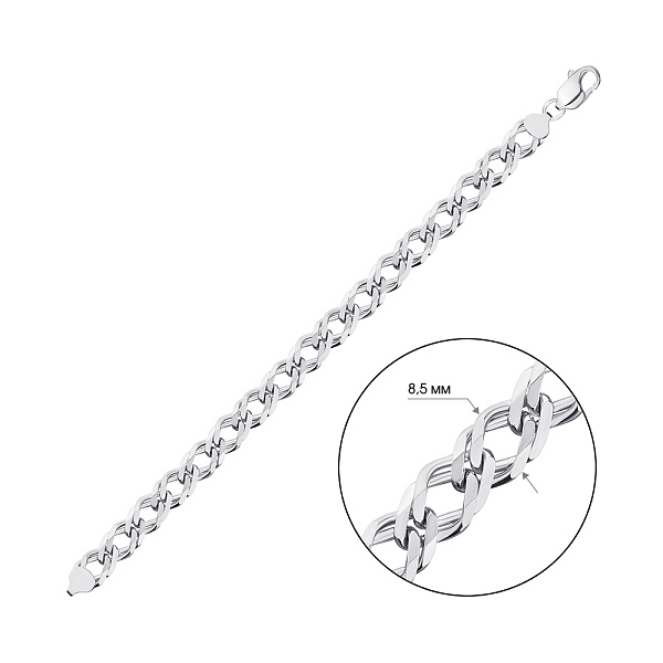 Браслет из серебра в плетении Двойной Ромб (арт. 0313117) – изображение 2