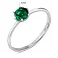 Серебряное кольцо с изумрудом (арт. 7501/614Измкп) – изображение 2