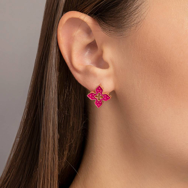 Золоті сережки з емаллю (арт. 1091580/15емлн) – зображення 3