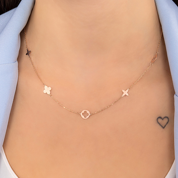 Золоте кольє без каменів (арт. 352891) – зображення 2