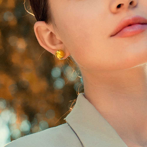 Серьги золотые в желтом цвете металла (арт. 100073ж) – изображение 6