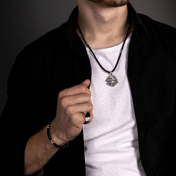 Печатка из серебра с ониксом (арт. 7206/586о) – изображение 2