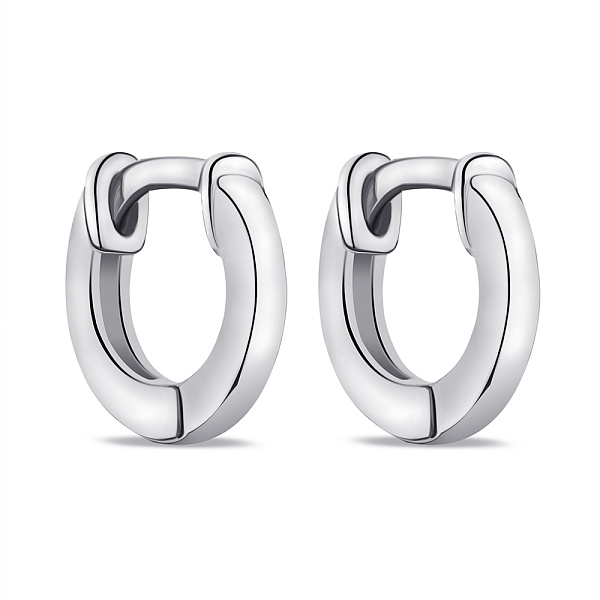 Серебряные серьги-кольца (арт. 7502/С2/1229) – изображение 1