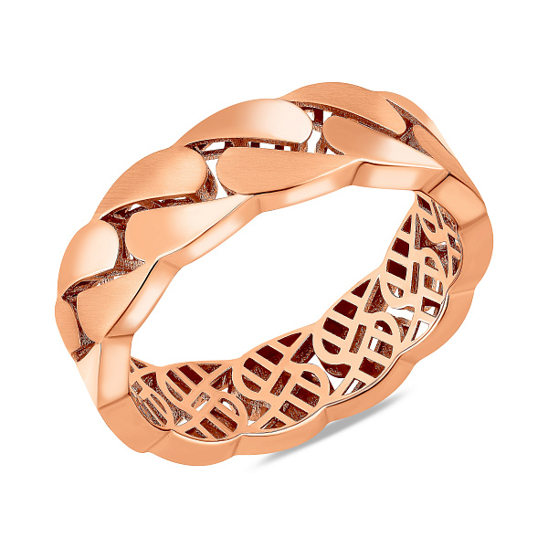 Кольцо Звенья из красного золота (арт. 156767м) – изображение 1