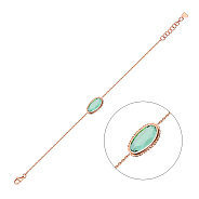 Браслет з червоного золота з кварцом (арт. 326215Пкз)
