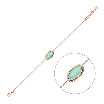 Браслет из красного золота с кварцем (арт. 326215Пкз)